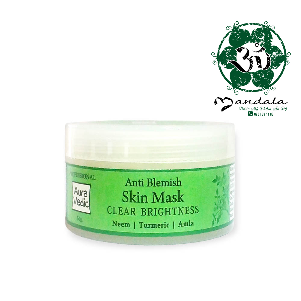 Mặt nạ neem trị mụn Anti Blemish Face/ Skin mask Aura Vedic 50g
